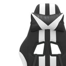 drejelig gamingstol kunstlæder sort og hvid