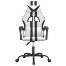 drejelig gamingstol kunstlæder hvid og sort
