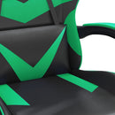 drejelig gamingstol kunstlæder sort og grøn