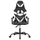 drejelig gamingstol kunstlæder sort og hvid