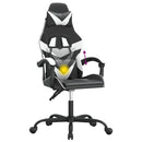 drejelig gamingstol kunstlæder sort og hvid