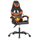 drejelig gamingstol kunstlæder sort og orange