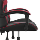 drejelig gamingstol kunstlæder sort og vinrød