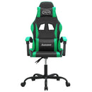 drejelig gamingstol kunstlæder sort og grøn