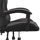 drejelig gamingstol kunstlæder sort og grå