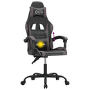 drejelig gamingstol kunstlæder sort og grå
