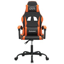 drejelig gamingstol kunstlæder sort og orange