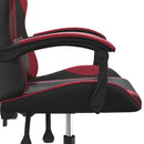 drejelig gamingstol kunstlæder sort og vinrød