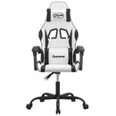 drejelig gamingstol kunstlæder hvid og sort