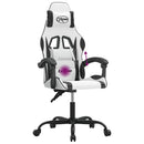 drejelig gamingstol kunstlæder hvid og sort