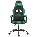 drejelig gamingstol kunstlæder sort og grøn