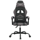 drejelig gamingstol kunstlæder sort og grå