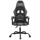 drejelig gamingstol kunstlæder sort og grå