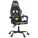 drejelig gamingstol kunstlæder sort og grå