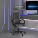 drejelig gamingstol kunstlæder sort og grå