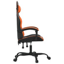 drejelig gamingstol kunstlæder sort og orange