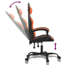 drejelig gamingstol kunstlæder sort og orange