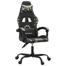 drejelig gamingstol kunstlæder sort og camouflage