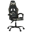 drejelig gamingstol kunstlæder sort og camouflage