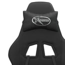 drejelig gamingstol med fodstøtte kunstlæder sort