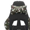 drejelig gamingstol med fodstøtte kunstlæder sort camouflage