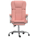 kontorstol kunstlæder pink