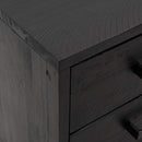 sengebord 40x30x55 cm massivt genanvendt fyrretræ sort