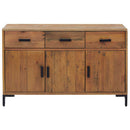 skænk 110x35x70 cm massivt fyrretræ brun