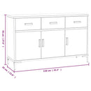 skænk 110x35x70 cm massivt fyrretræ brun
