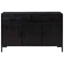 skænk 110x35x70 cm massivt fyrretræ sort