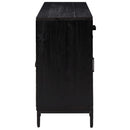 skænk 110x35x70 cm massivt fyrretræ sort