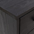 skænk 110x35x70 cm massivt fyrretræ sort