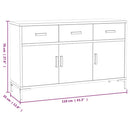 skænk 110x35x70 cm massivt fyrretræ sort