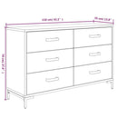 skænk 110x35x70 cm massivt fyrretræ brun