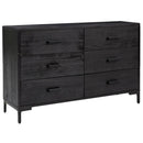 skænk 110x35x70 cm massivt fyrretræ sort