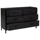 skænk 110x35x70 cm massivt fyrretræ sort