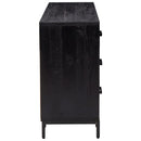 skænk 110x35x70 cm massivt fyrretræ sort