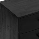 skænk 110x35x70 cm massivt fyrretræ sort