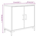 skænk 75x35x70 cm massivt fyrretræ brun