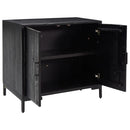 skænk 75x35x70 cm massivt fyrretræ sort
