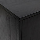 skænk 75x35x70 cm massivt fyrretræ sort