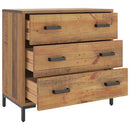 kommode 75x35x70 cm massivt fyrretræ