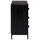 kommode 75x35x70 cm massivt fyrretræ sort