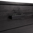 kommode 75x35x70 cm massivt fyrretræ sort