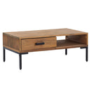 sofabord 90x50x35 cm massivt fyrretræ