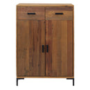 skoskab 75x40x110 cm massivt fyrretræ