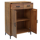 skoskab 75x40x110 cm massivt fyrretræ