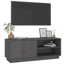 tv-bord 105x34x40 cm massivt fyrretræ grå