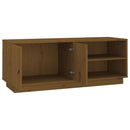 tv-bord 105x34x40 cm massivt fyrretræ gyldenbrun