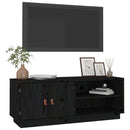 tv-bord 105x34x40 cm massivt fyrretræ sort
